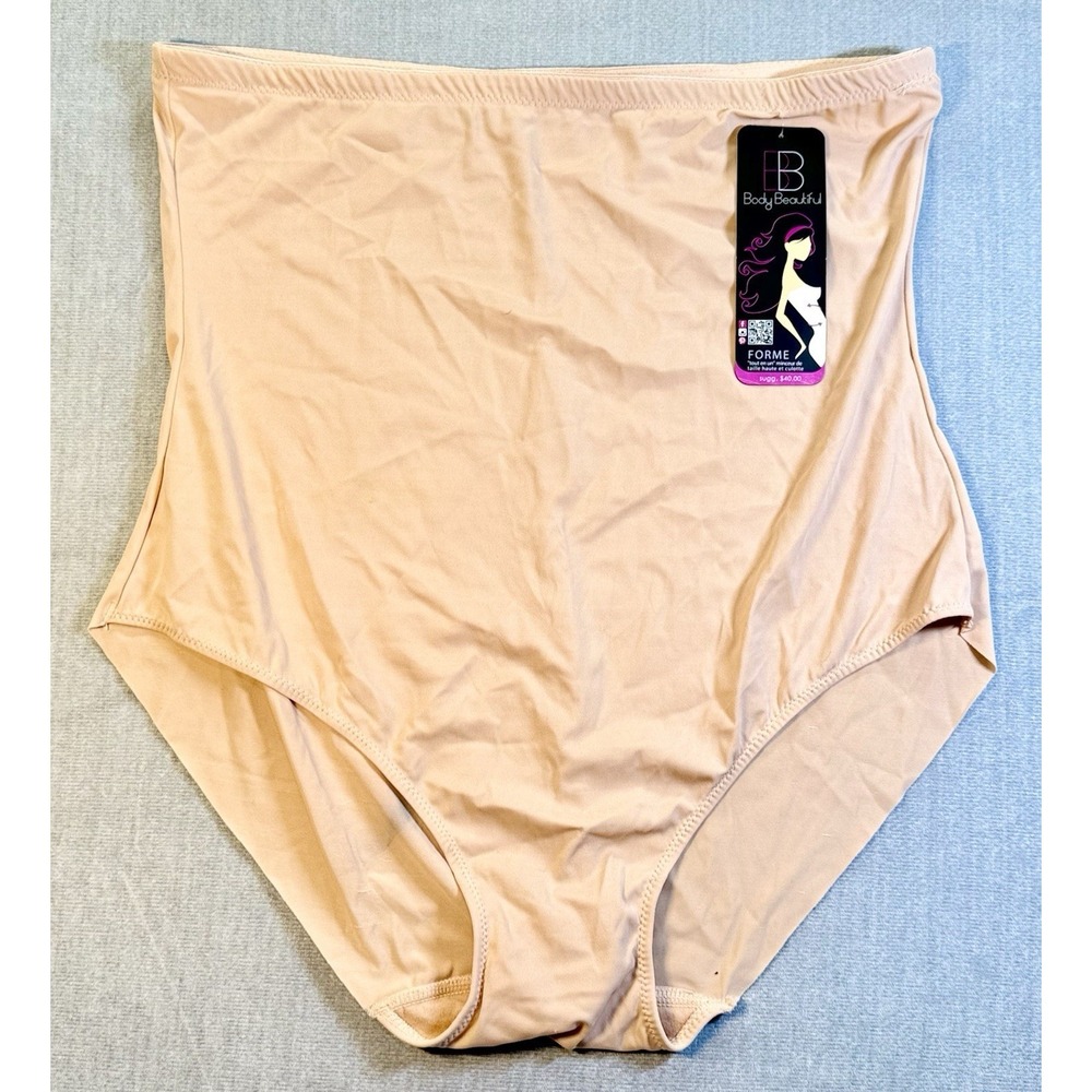 Body Beautiful "All in One" High Waist & Brief Slimming Women's 3XL Beige NWT